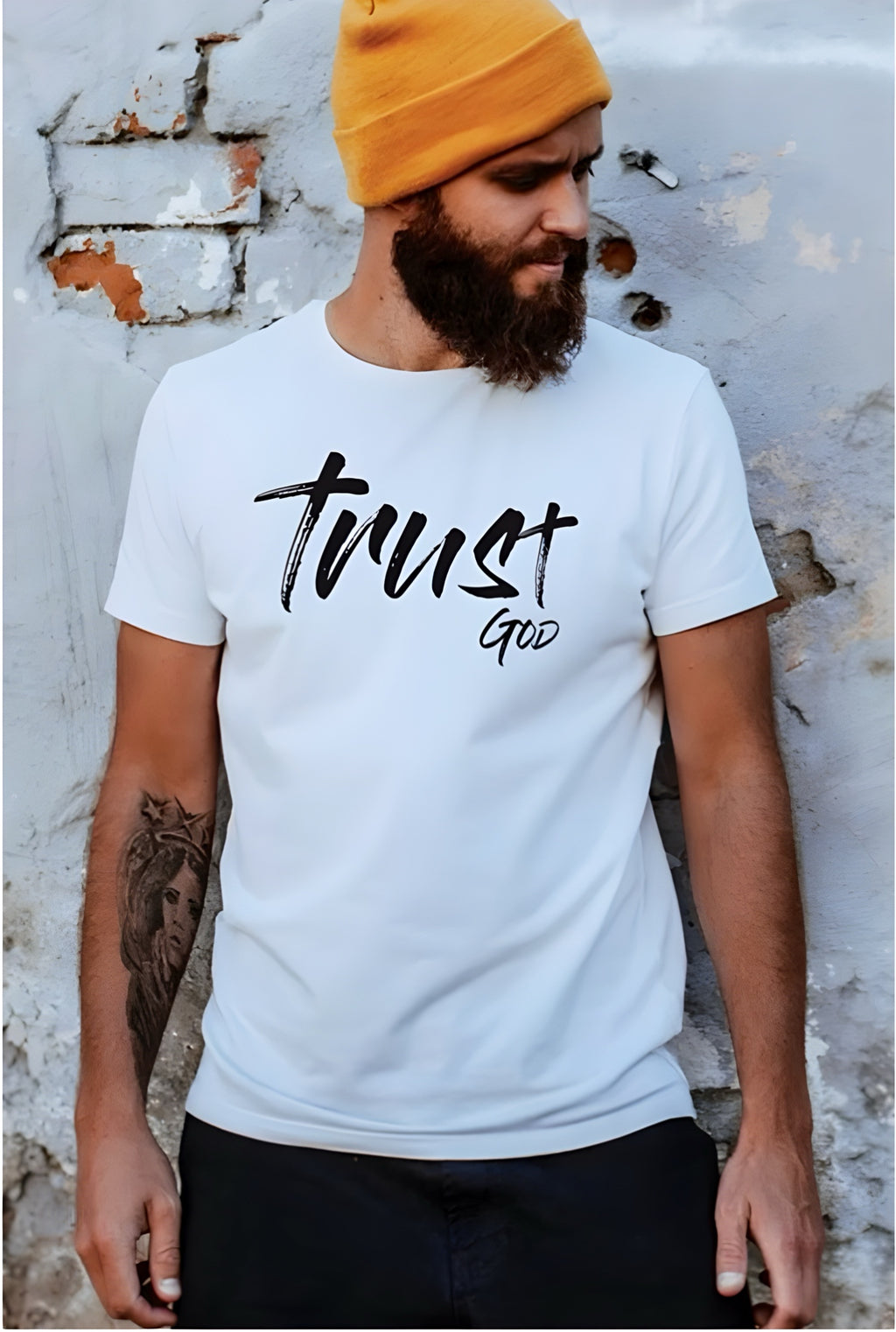Trust God Unisex Graphic White Tee
