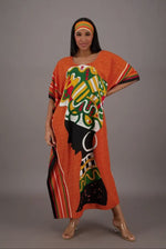 Kalahari Dream African Print Kaftan w/Matching Headwrap