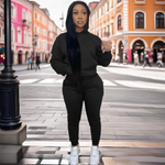 Basic Jogger Two Piece Kangaroo Pocket Tracksuit