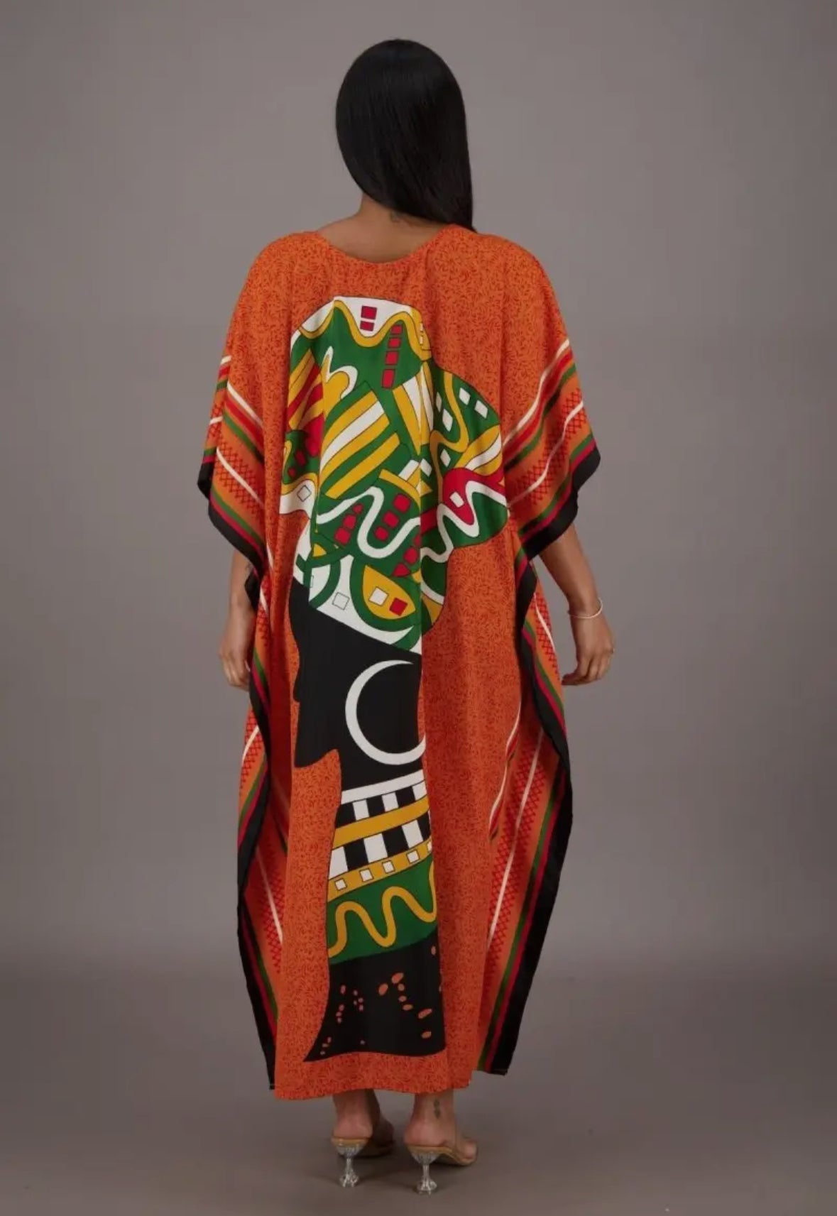 Kalahari Dream African Print Kaftan w/Matching Headwrap
