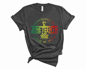 Emancipation Day Graphic Tee Juneteenth Black American Freedom