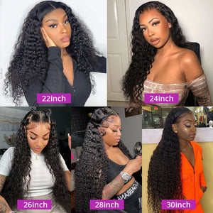 Deep Wave HD Lace Frontal Transparent Wig 13x4 13x6