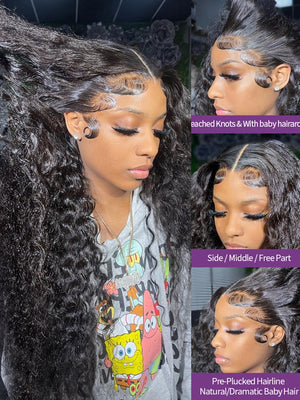 Deep Wave HD Lace Frontal Transparent Wig 13x4 13x6