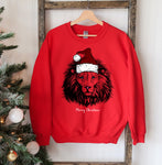 Lion Christmas Sweatshirt Holiday Party Gift