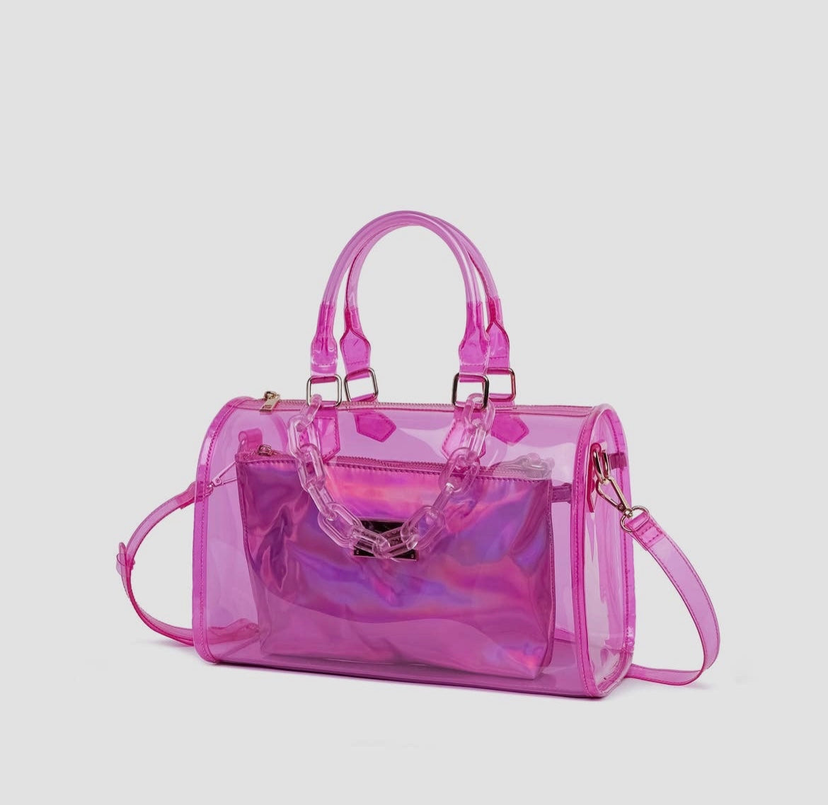 Pink Life Hologram Handbag