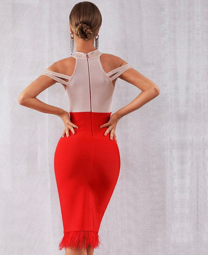Glam Off Shoulder Bodycon Dress - Lady Galore