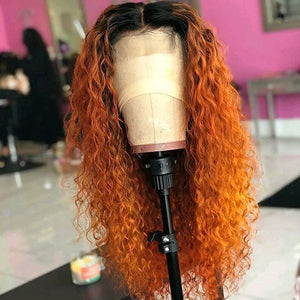 Ginger Orange Ombre Lace Wig - Lady Galore