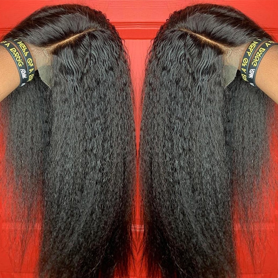 HD Transparent 13x4 Kinky Lace Frontal Wig - Lady Galore