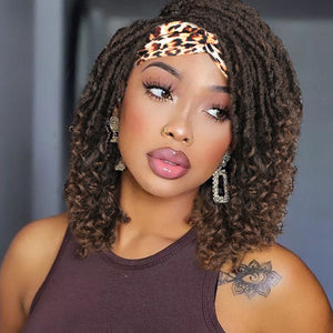 Synthetic Goddess Faux Locs Curly Wig
