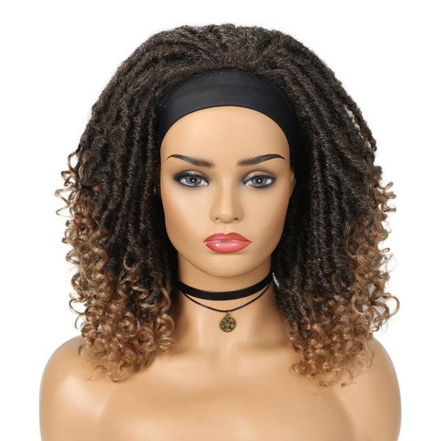 Synthetic Goddess Faux Locs Curly Wig